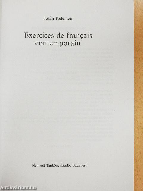 Exercices de francais contemporain