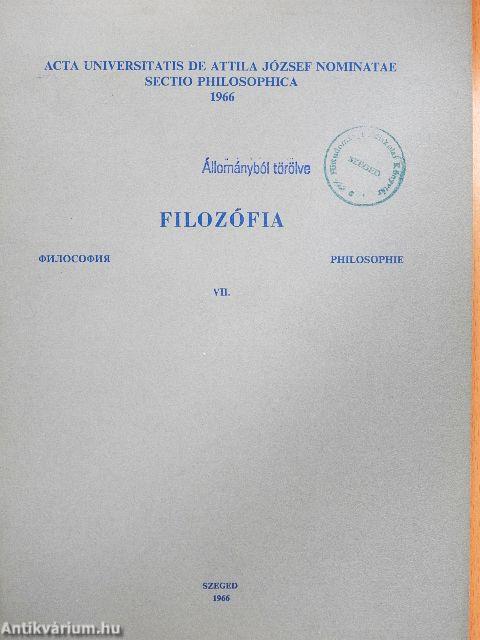 Filozófia VII.