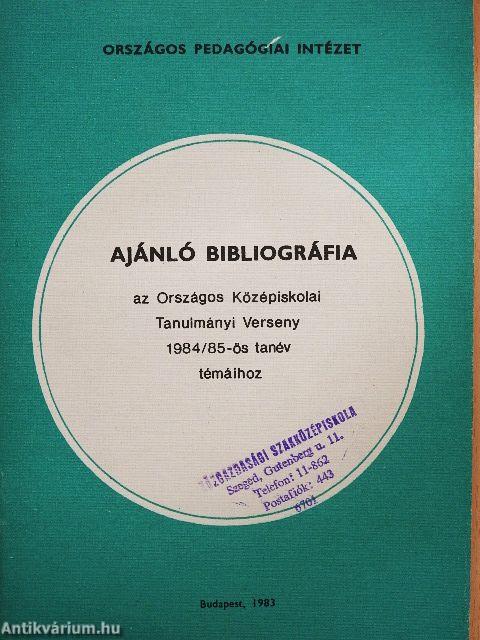 Ajánló bibliográfia