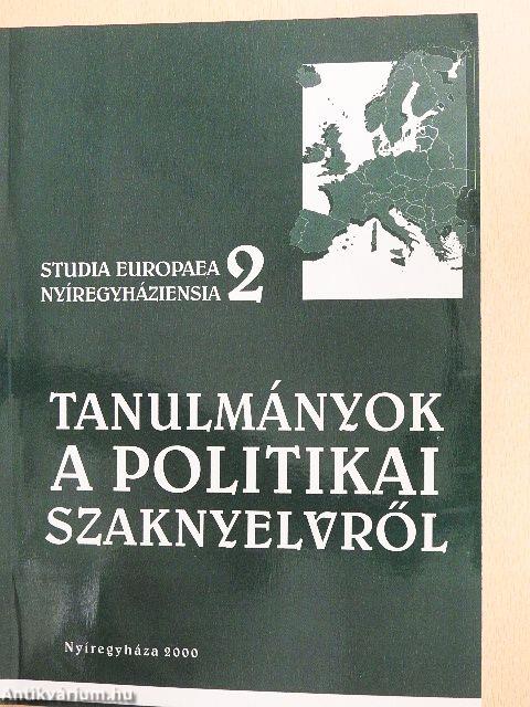 Tanulmányok a politikai szaknyelvről