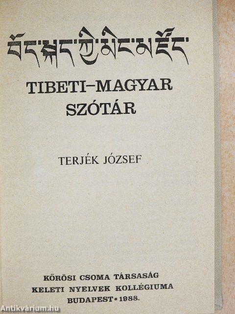 Tibeti-magyar szótár