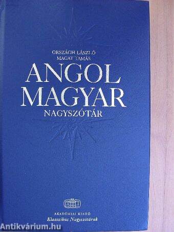 Angol-magyar nagyszótár