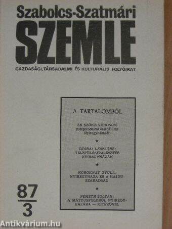 Szabolcs-Szatmári Szemle 1987. augusztus