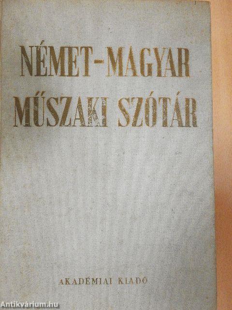 Német-magyar műszaki szótár