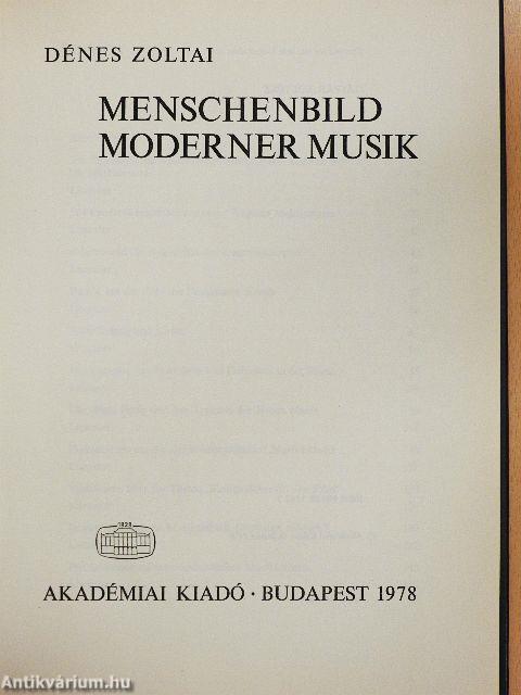 Menschenbild Moderner Musik