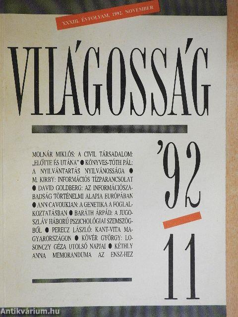 Világosság 1992. november