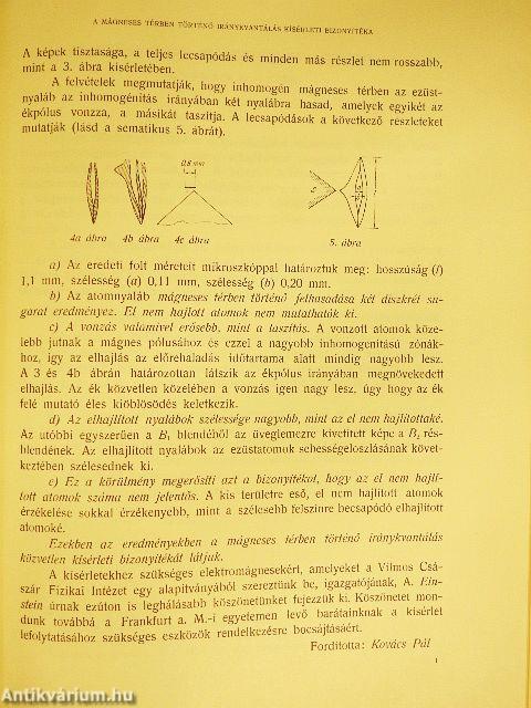 Magyar Fizikai Folyóirat - Klasszikus sorozat VII.