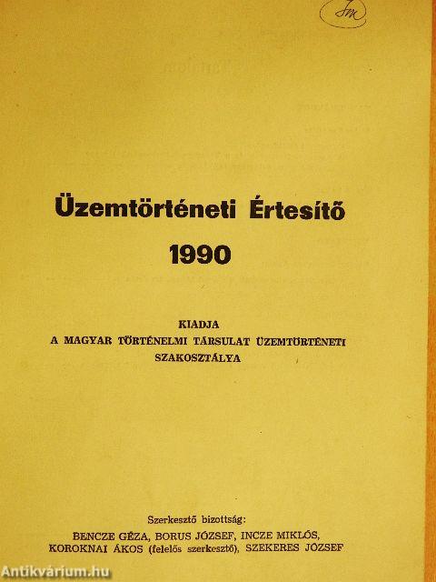 Üzemtörténeti Értesítő 1990