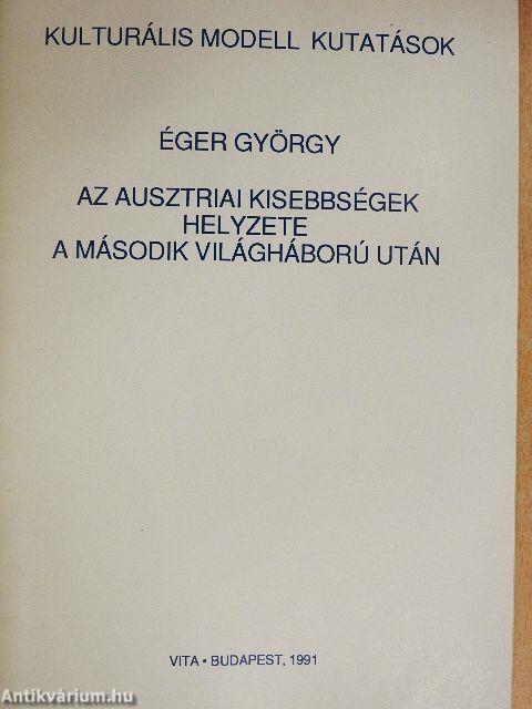 Az ausztriai kisebbségek helyzete a második világháború után