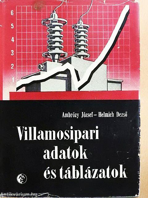 Villamosipari adatok és táblázatok