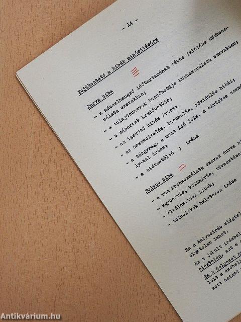 Anyagkijelölés és útmutató - Magyar nyelv és irodalom