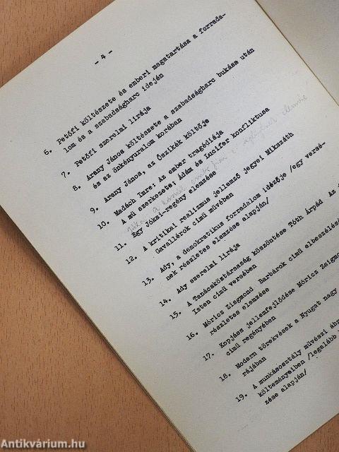 Anyagkijelölés és útmutató - Magyar nyelv és irodalom