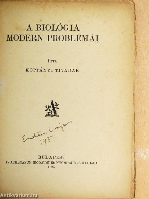 A biológia modern problémái