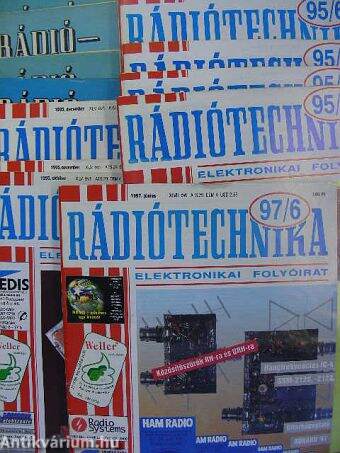 Rádiótechnika 1977, 1995, 1997. (vegyes számok, 13 db)