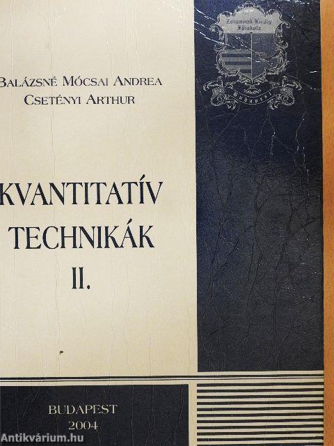 Kvantitatív technikák II.