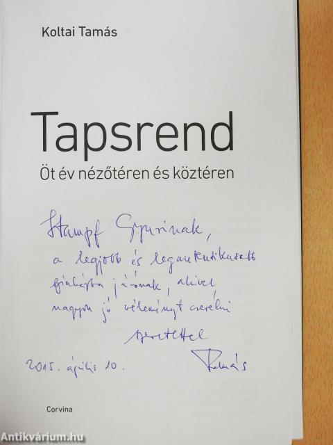 Tapsrend (dedikált példány)
