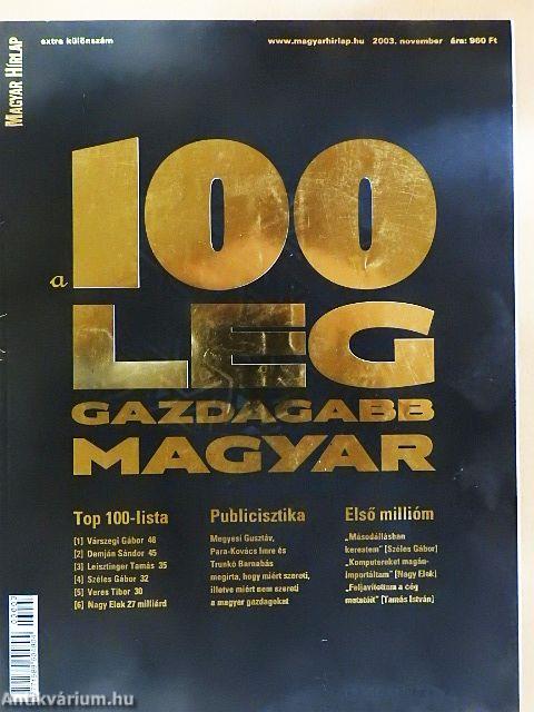 A 100 leggazdagabb magyar