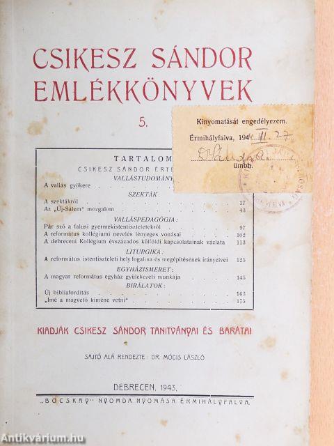 Csikesz Sándor Emlékkönyvek 5. 