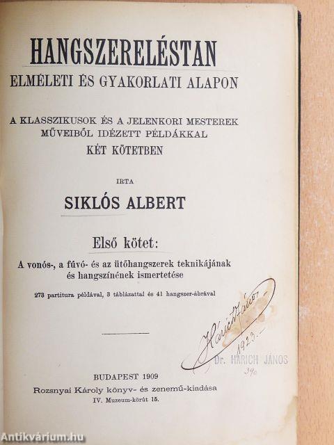 Hangszereléstan elméleti és gyakorlati alapon I-II.