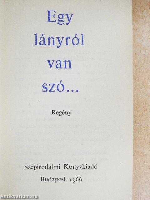 Egy lányról van szó...