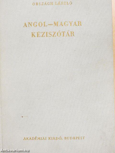 Angol-magyar kéziszótár