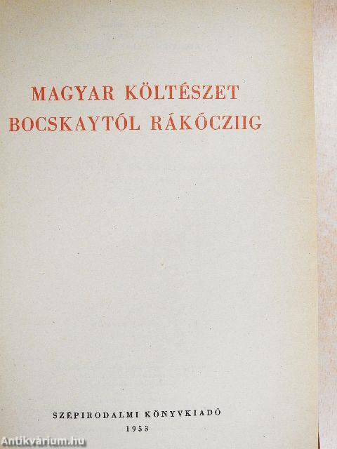 Magyar költészet Bocskaytól Rákócziig