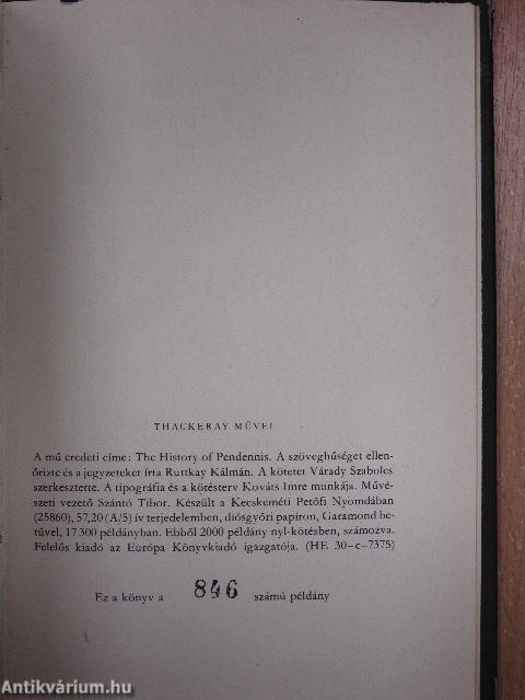 William Makepeace Thackeray művei 1-12.