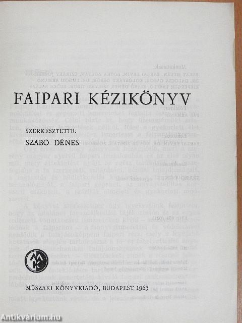 Faipari kézikönyv