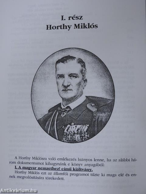 Gondolatok Horthy Miklósról és 1944. október 15-ről (dedikált példány)