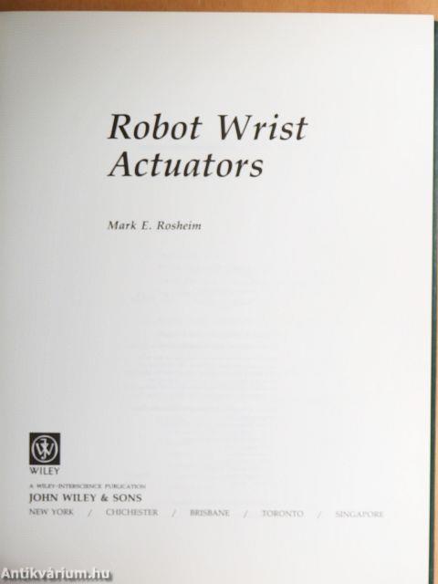 Robot Wrist Actuators