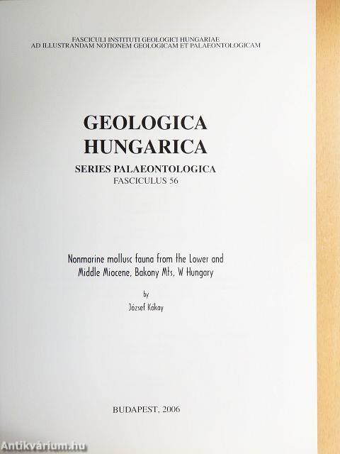 Geologica Hungarica - Series Palaeontologica 56.