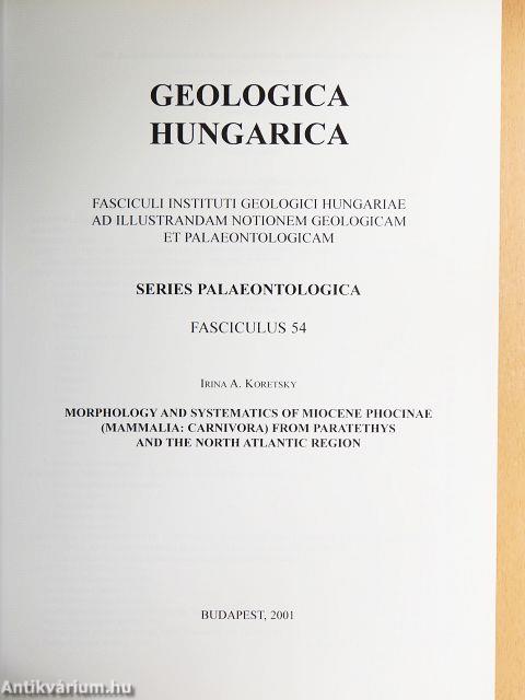 Geologica Hungarica - Series Palaeontologica 54.