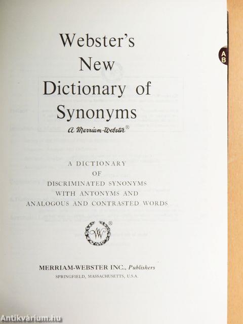 Webster's New Dictionary of Synonyms