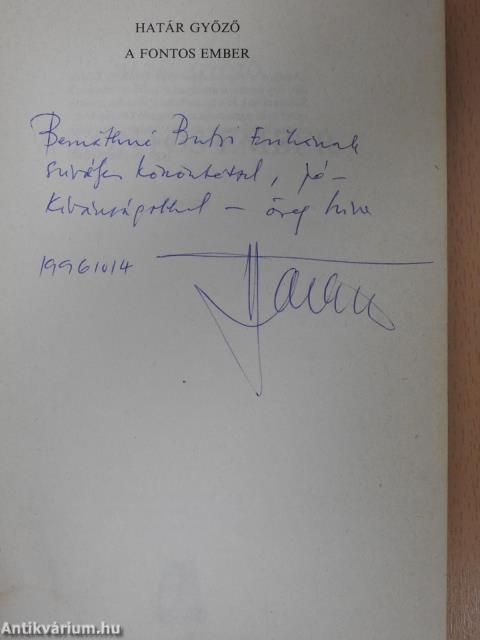 A fontos ember (dedikált példány)