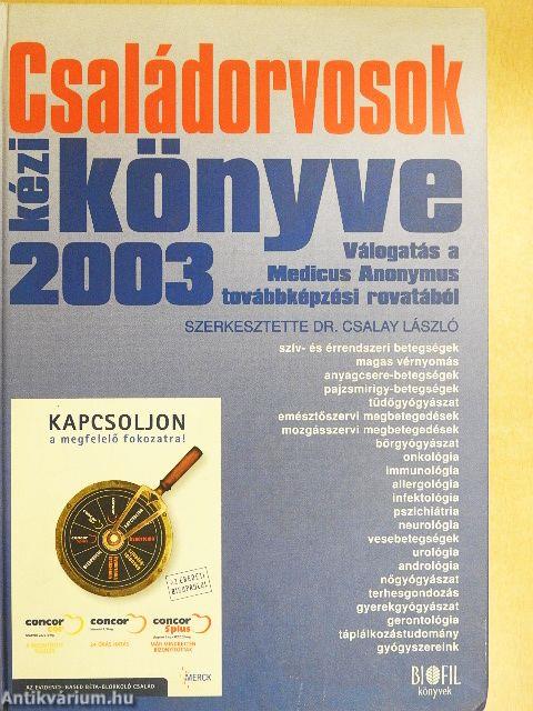 Családorvosok kézikönyve 2003