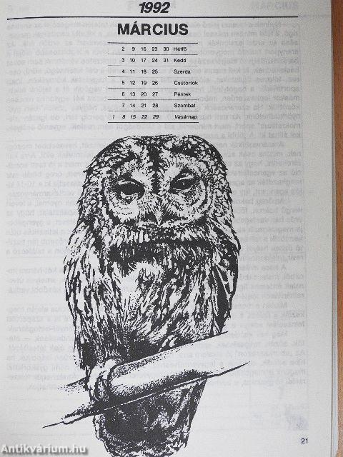 NIMRÓD Vadászkalendárium 1992.
