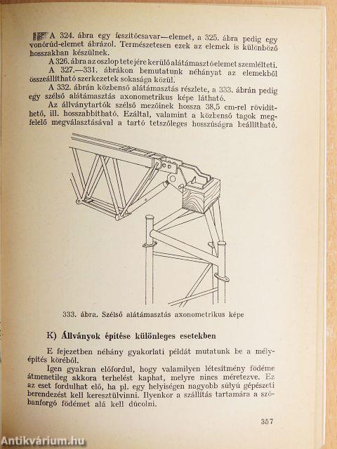 Mélyépítési állványozás, zsaluzás, dúcolás