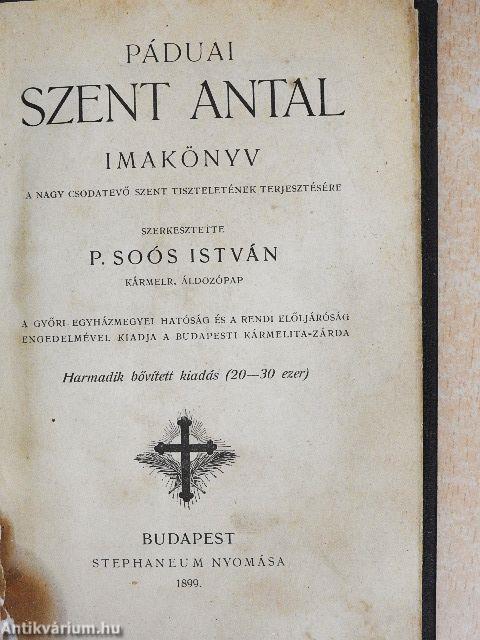 Páduai Szent Antal imakönyv