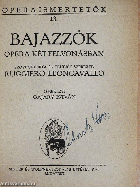 Bajazzók/Parasztbecsület/Turandot/Tosca/A sevillai borbély