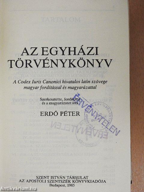 Az egyházi törvénykönyv