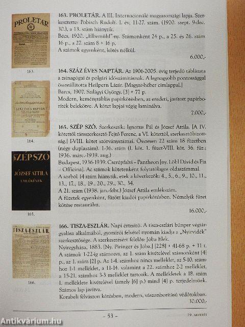 Honterus Antikvárium 79. Aukció