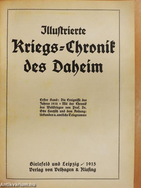 Der Weltkrieg I-VIII. (gótbetűs)(nem teljes sorozat)