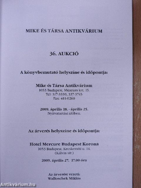 Mike és Társa Antikvárium 36. Aukció
