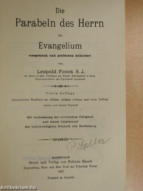 Die Parabeln des Herrn im Evangelium