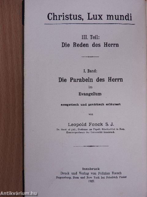 Die Parabeln des Herrn im Evangelium