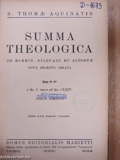 Summa Theologica I-VI.