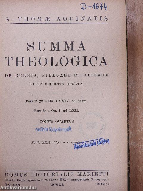 Summa Theologica I-VI.