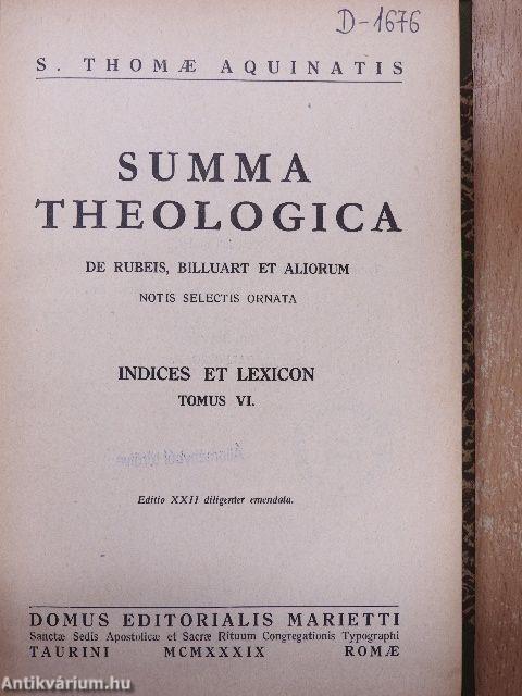 Summa Theologica I-VI.