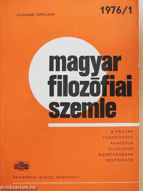 Magyar Filozófiai Szemle 1976/1.