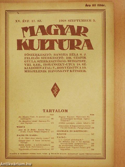 Magyar Kultúra 1928. szeptember 5.